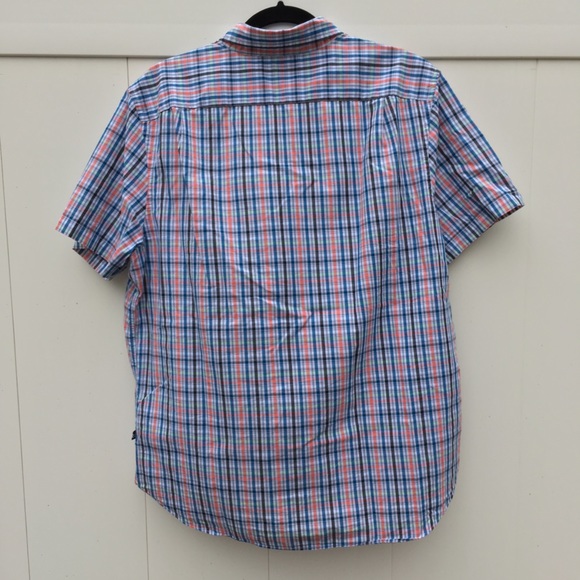 Nautica Short Sleeve Plaid Button Down Shirt Large - Picture 8 of 8